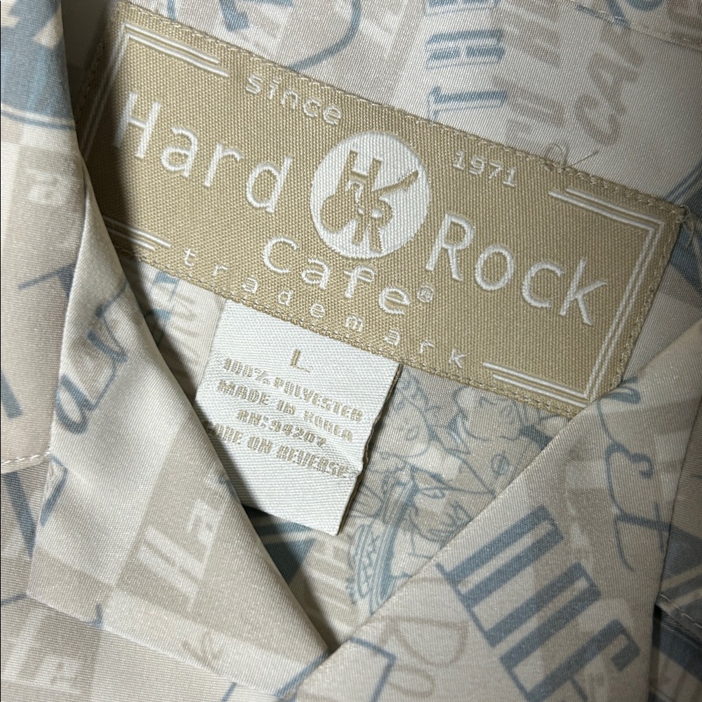 Vintage Hard Rock Cafe Men's Size Large San Antonio Button Front Shirt Hawaiian